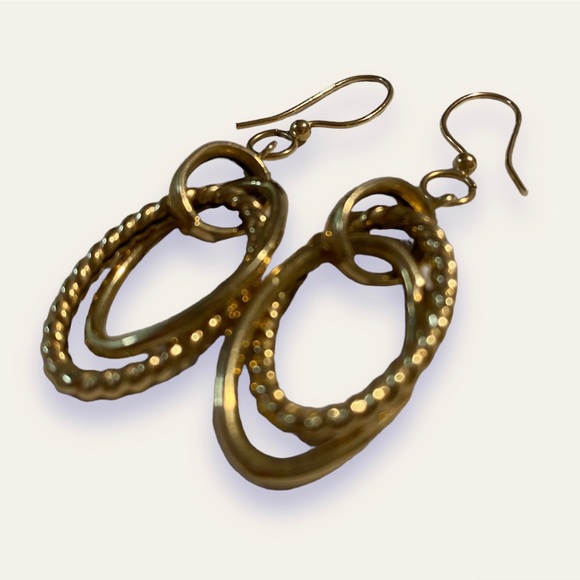 Vintage - Real Gold Chain Earrings - Picture 1 of 3
